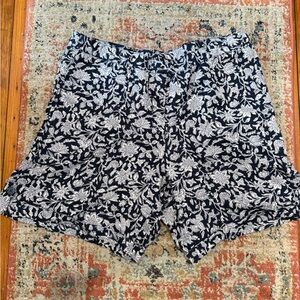 Linen Floral J.Jill White Women's Shorts
